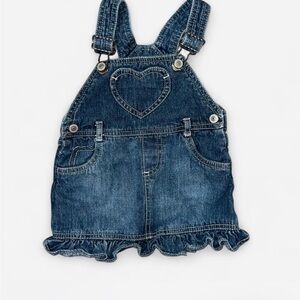 Arizona Jean Company Denim Kids Overalls with Heart